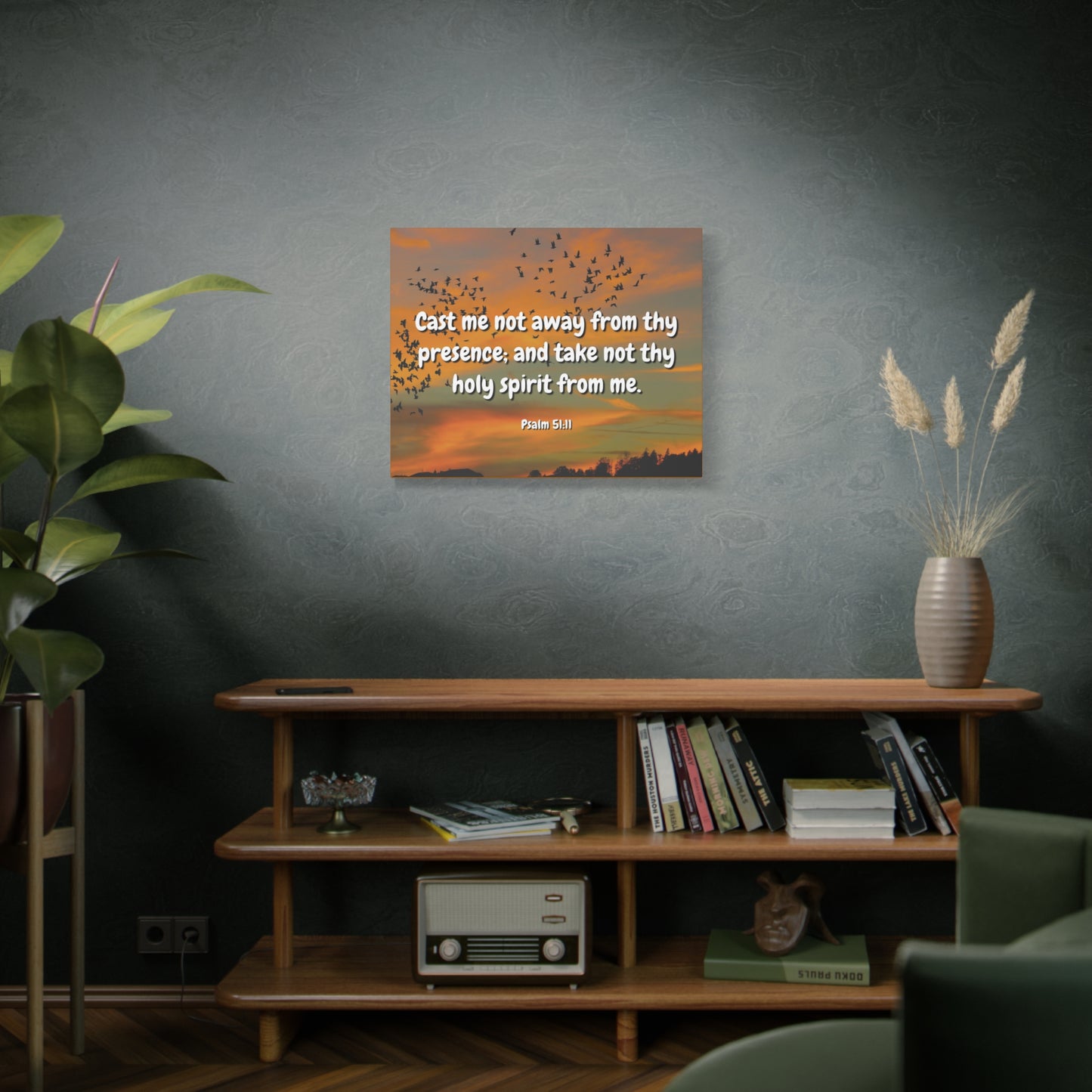 Scripture Canvas Holy Spirit Psalms 51:11 Christian Wall Art Bible Verse Print Ready to Hang