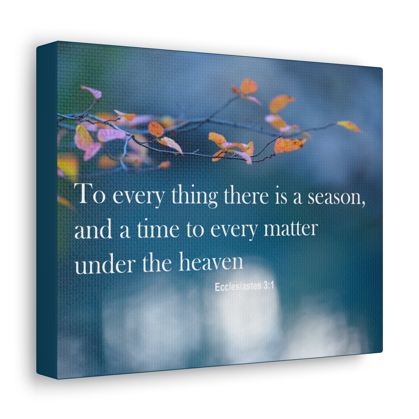 Under The Heaven Ecclesiastes 3:1 Bible Verse Canvas Christian Wall Art Ready to Hang