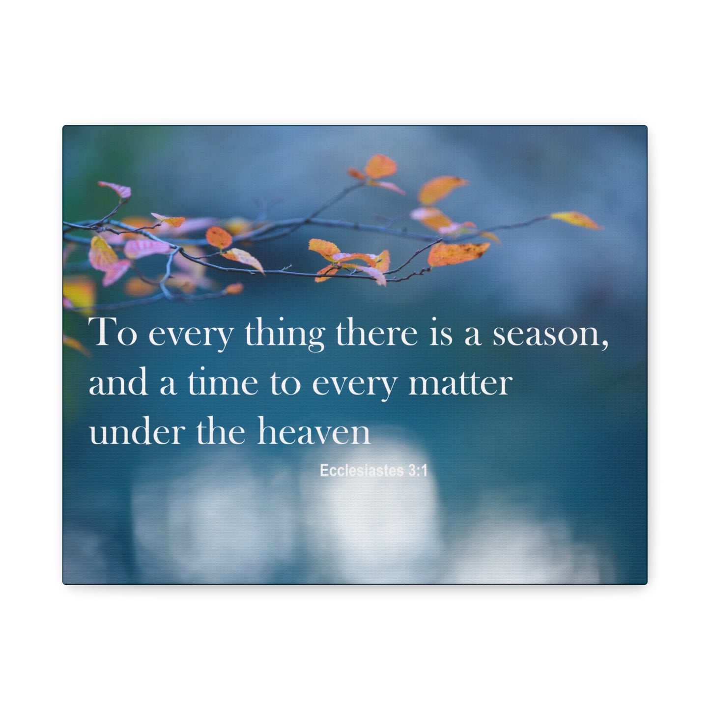 Under The Heaven Ecclesiastes 3:1 Bible Verse Canvas Christian Wall Art Ready to Hang