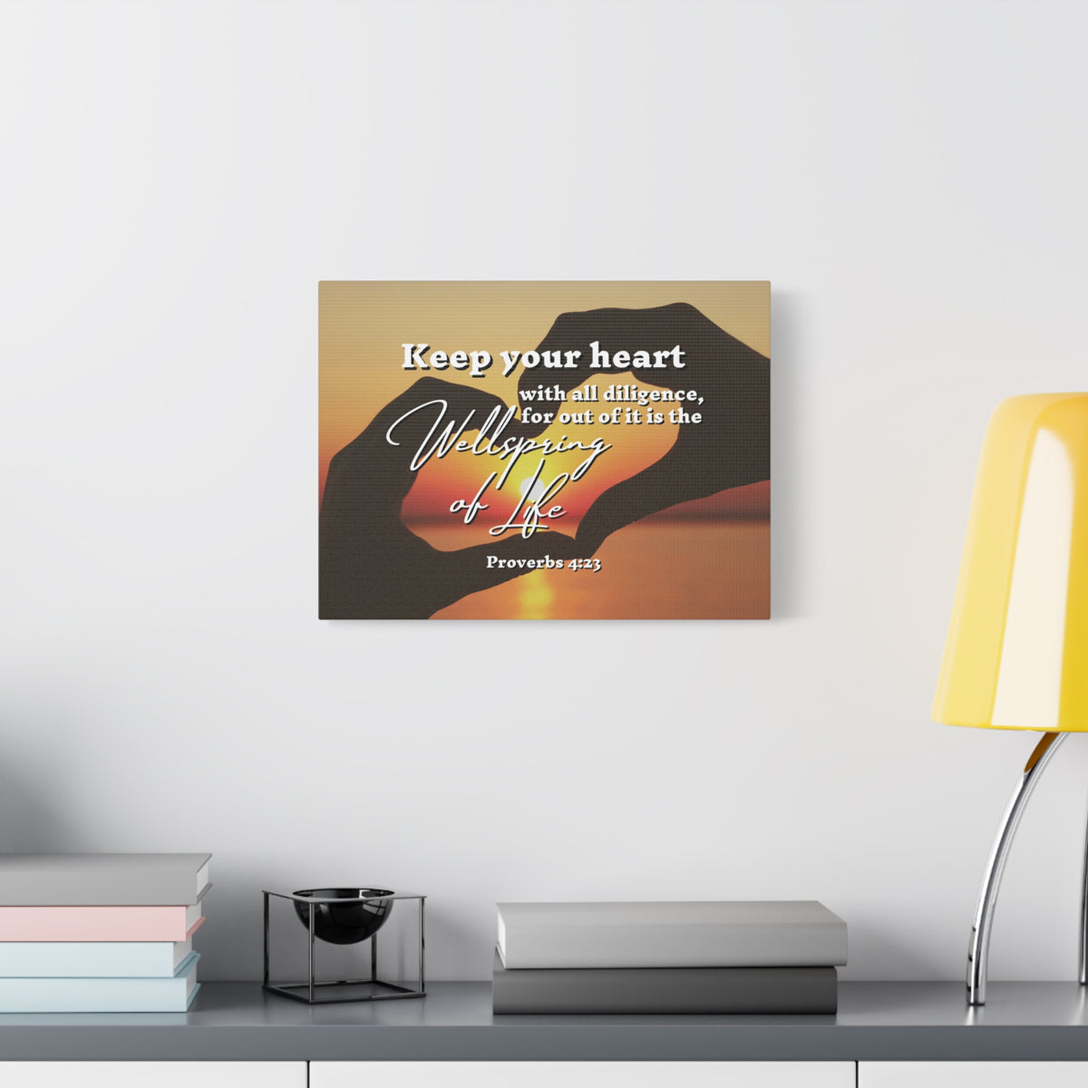 Scripture Canvas Issues Of Life Proverbs 4:23 Christian Wall Art Bible Verse Print Ready to Hang