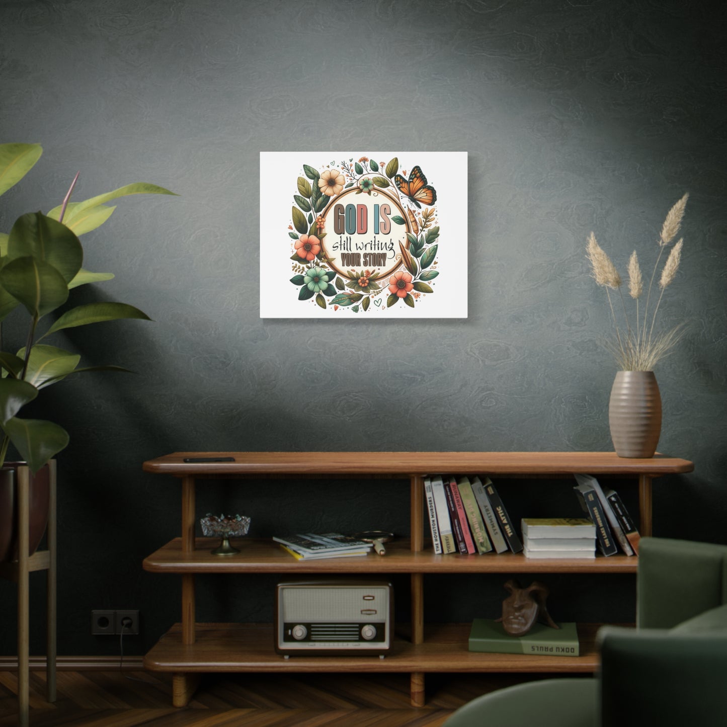 Scripture Walls God is Still Writing Bible Verse Canvas Christian Wall Art Ready to Hang Unframed