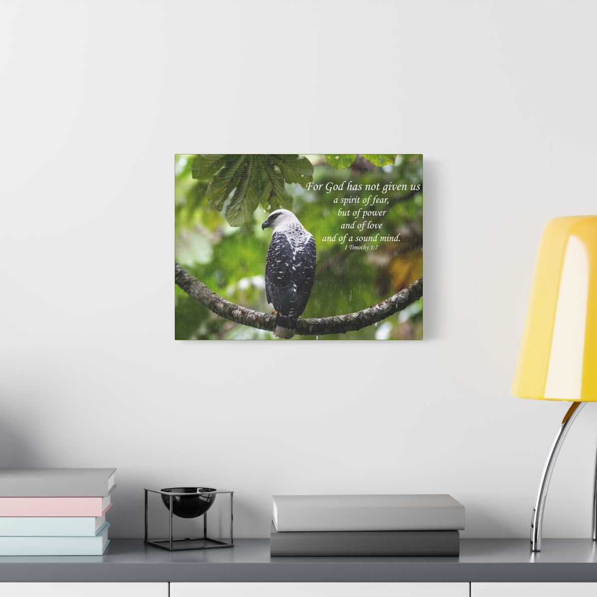 Scripture Canvas A Sound Mind 1 Timothy 1:7 Christian Wall Art Bible Verse Print Ready to Hang