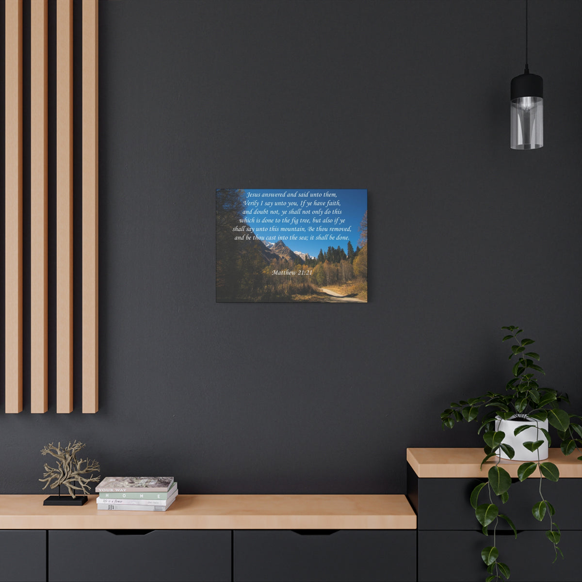 Scripture Canvas It Shall Be Done Matthew 21:21 Christian Wall Art Bible Verse Print Ready to Hang