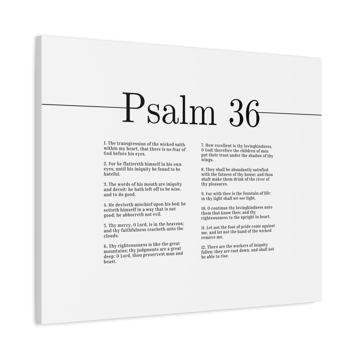 Scripture Canvas In Thy Light Shall We See Light Psalm 36 Christian Wall Art Bible Verse Print Ready to Hang