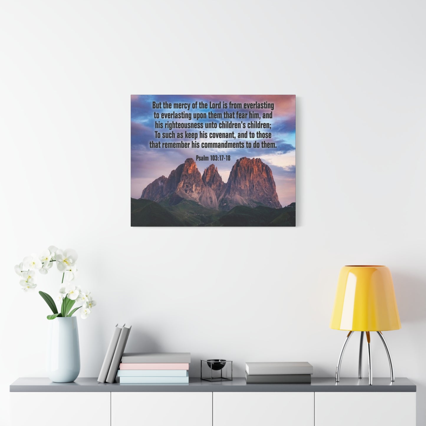 Bible Verse Canvas The Mercy of The Lord Psalm 118:24 Christian Home Decor Scripture Art