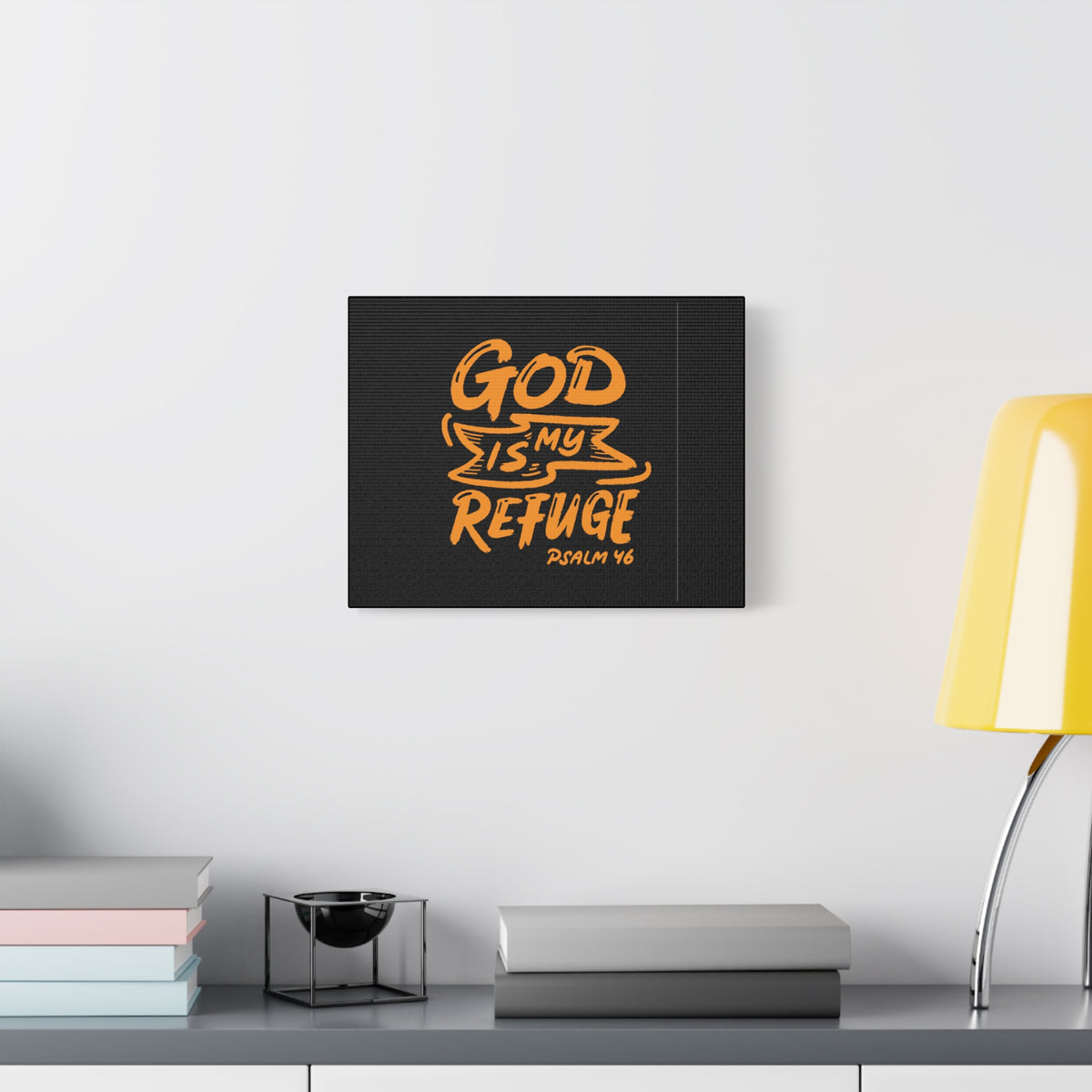 Scripture Canvas My Refuge Psalm 46 Christian Wall Art Bible Verse Print Ready to Hang