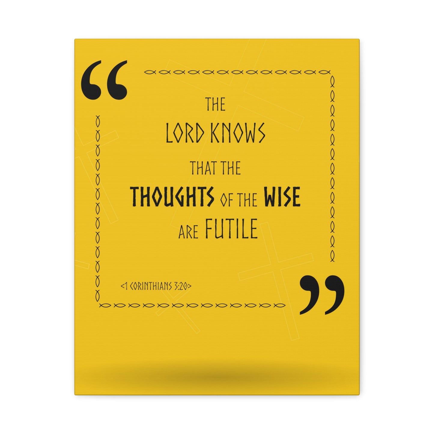 The Lord Knows 1 Corinthians 3:20 Christian Wall Art Bible Verse Print Ready To Hang