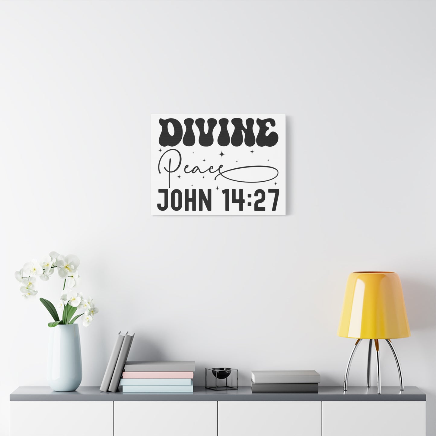 Scripture Walls John 14:27 Divine Peace Bible Verse Canvas Christian Wall Art Ready to Hang Unframed