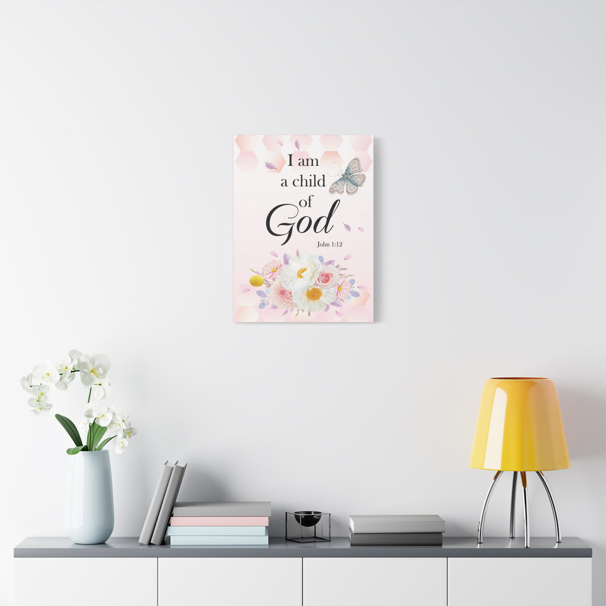 Scripture Walls Child Of God John 1:12 Bible Verse Canvas Christian Wall Art Ready to Hang