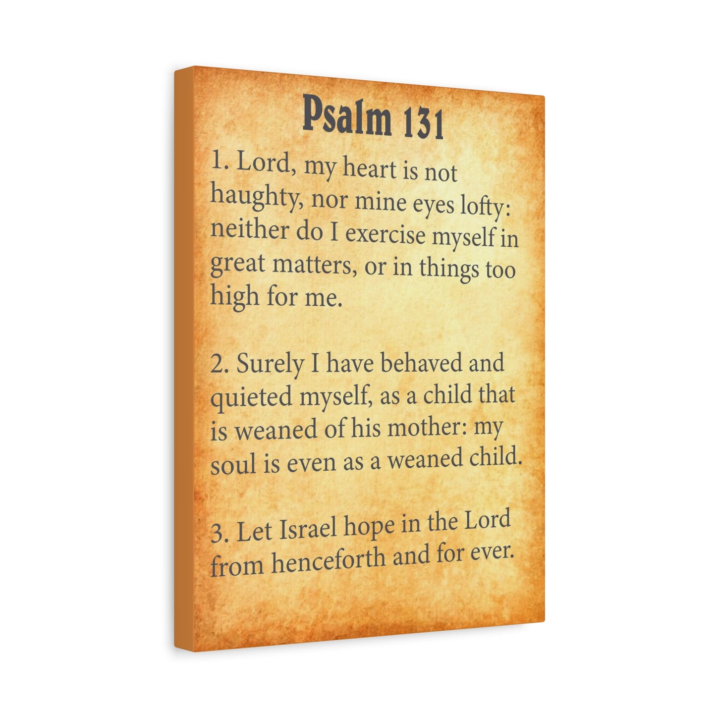 Scripture Walls Psalm 131 Gold Bible Chapter Canvas Christian Wall Art Ready to Hang