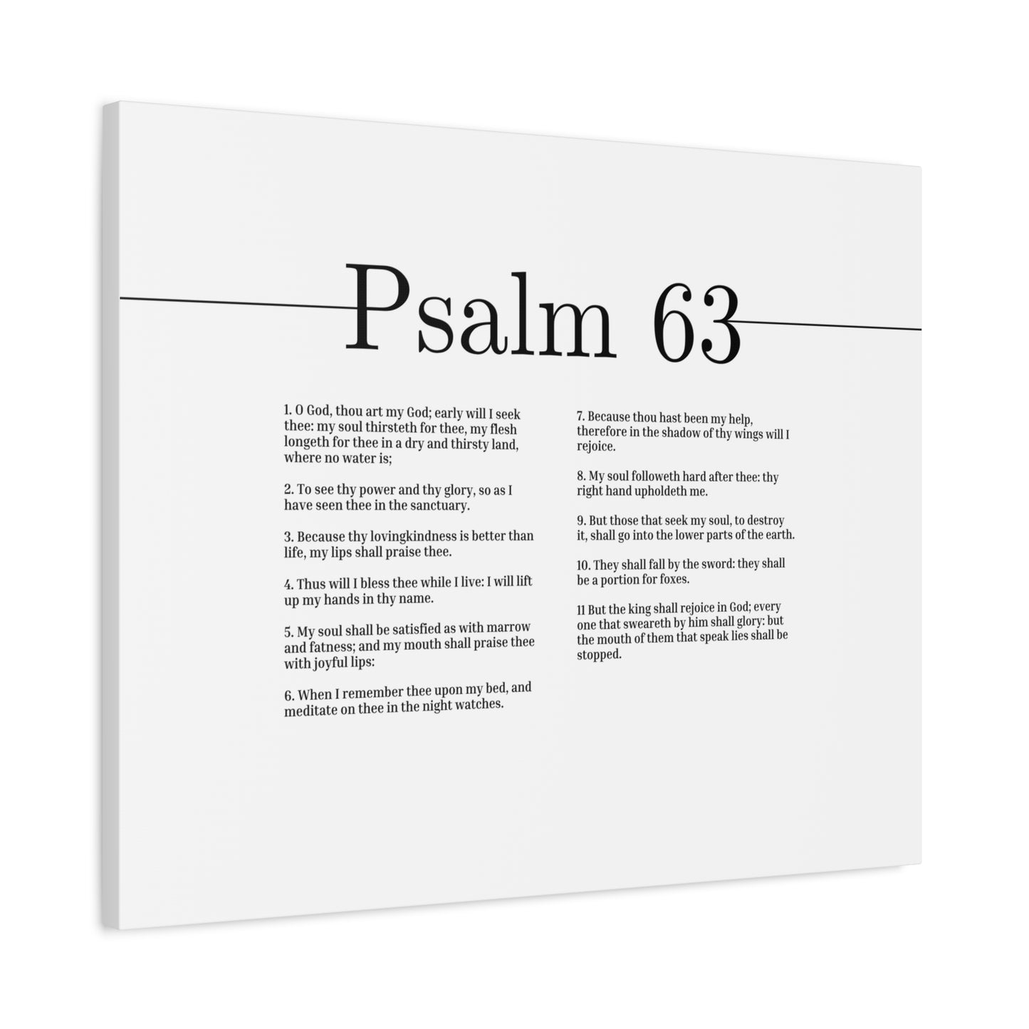 Scripture Canvas Thy Power And Thy Glory Psalm 63 Christian Wall Art Bible Verse Print Ready to Hang