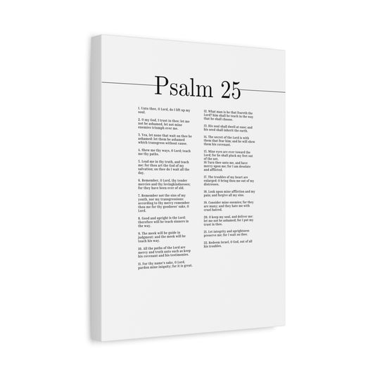 Scripture Canvas O Lord, Teach Me Thy Paths Psalm 25 Christian Wall Art Bible Verse Print Ready to Hang