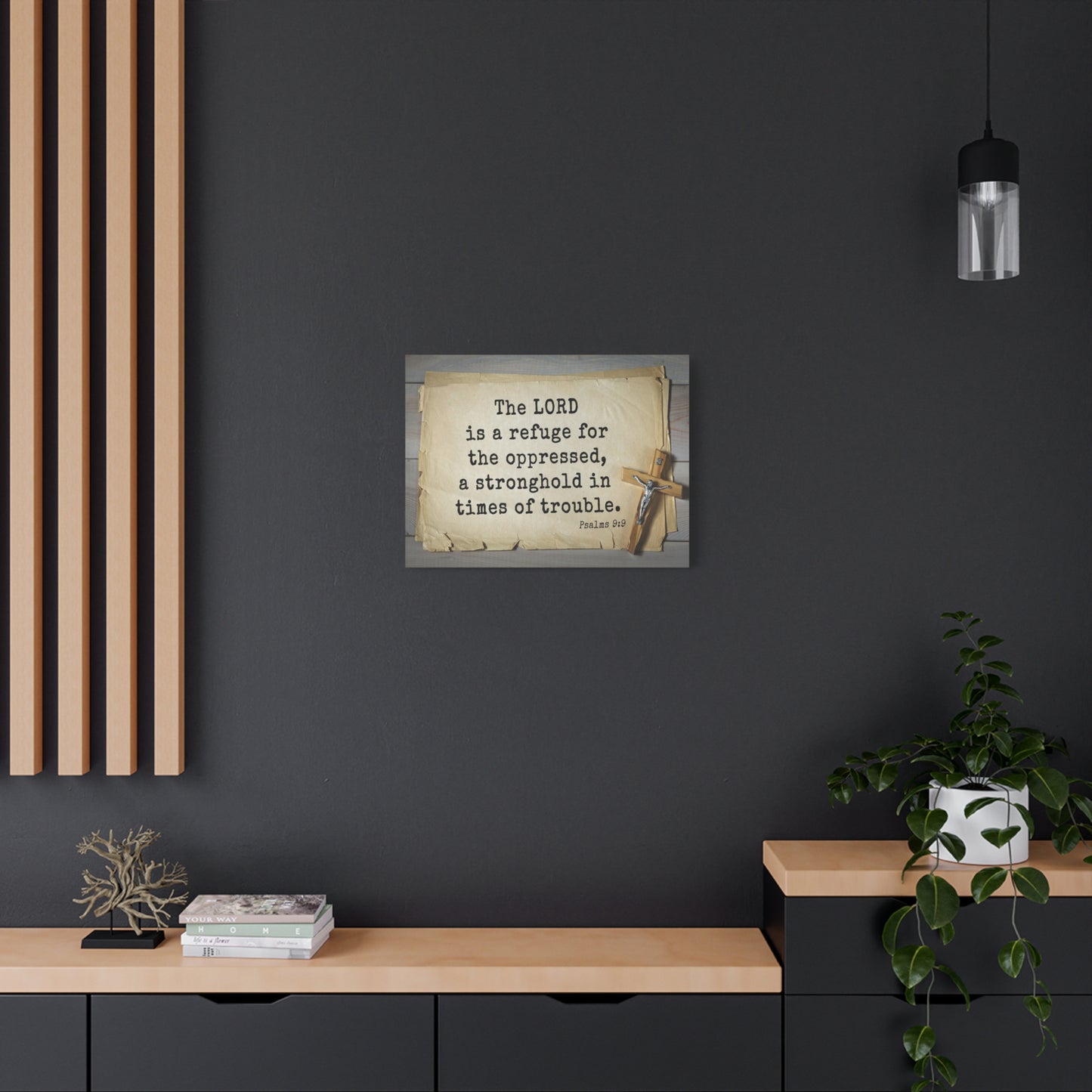 Scripture Walls A Stronghold Psalms 9:9 Bible Verse Canvas Christian Wall Art Ready to Hang