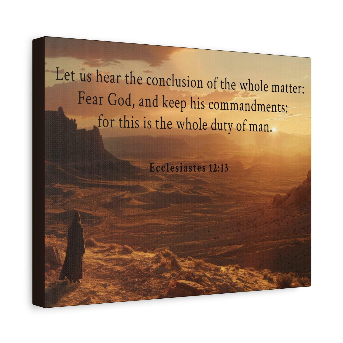 Scripture Walls Ecclesiastes 12:13 Bible Verse Canvas Christian Wall Art Ready to Hang Unframed