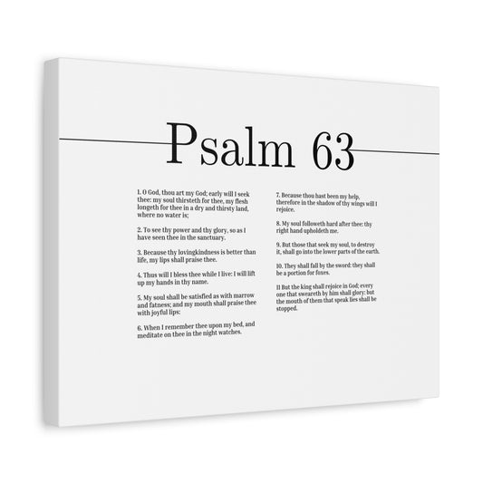 Scripture Canvas Thy Power And Thy Glory Psalm 63 Christian Wall Art Bible Verse Print Ready to Hang