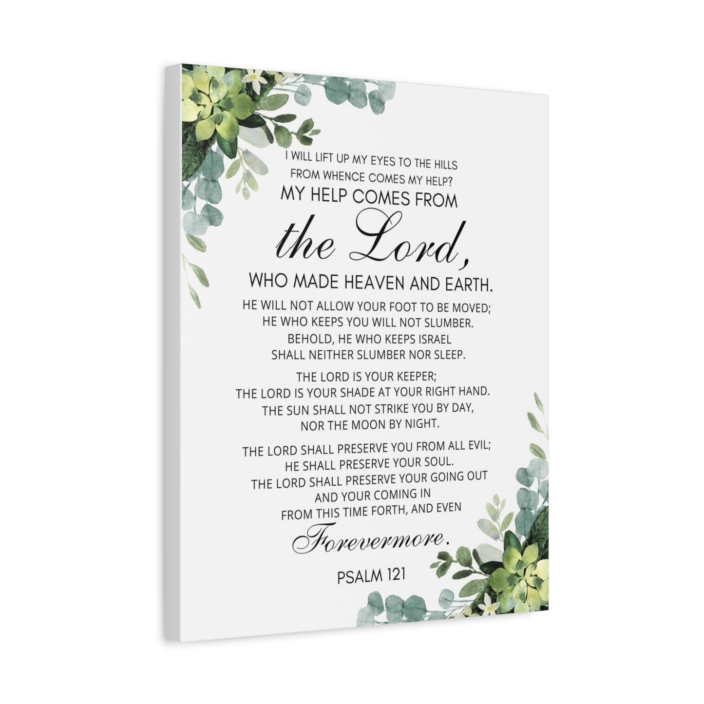 Scripture Walls Psalm 121 My Help Comes From God Bible Verse Canvas Christian Wall Art Ready to Hang Unframed