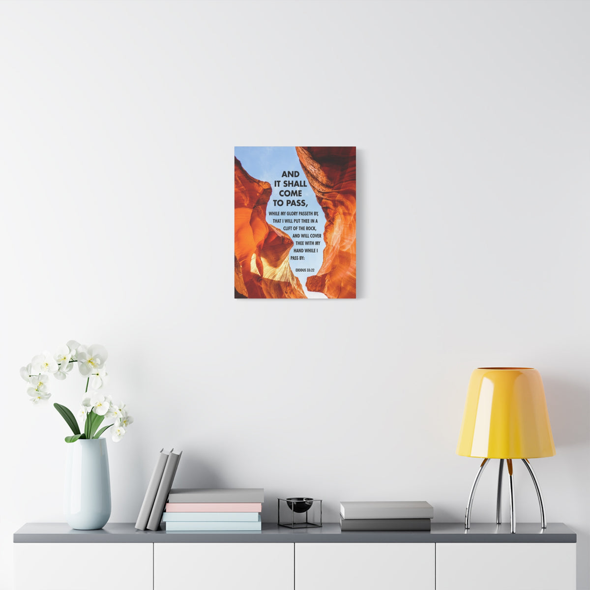 Scripture Canvas It Shall Come to Pass Exodus 33:22 Christian Wall Art Bible Verse Print Ready to Hang