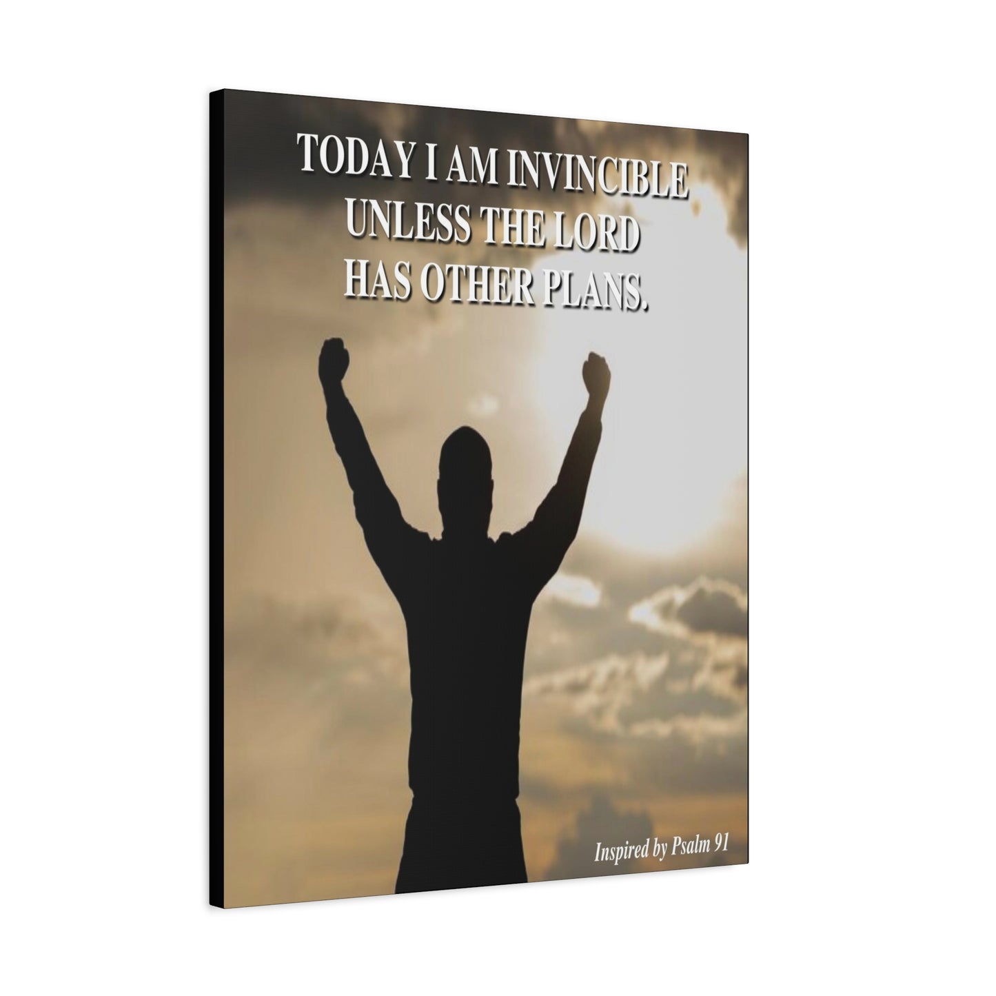 Scripture Walls Today I Am Invincible Canvas Psalm 91 Bible Verse Canvas Christian Wall Art Ready to Hang