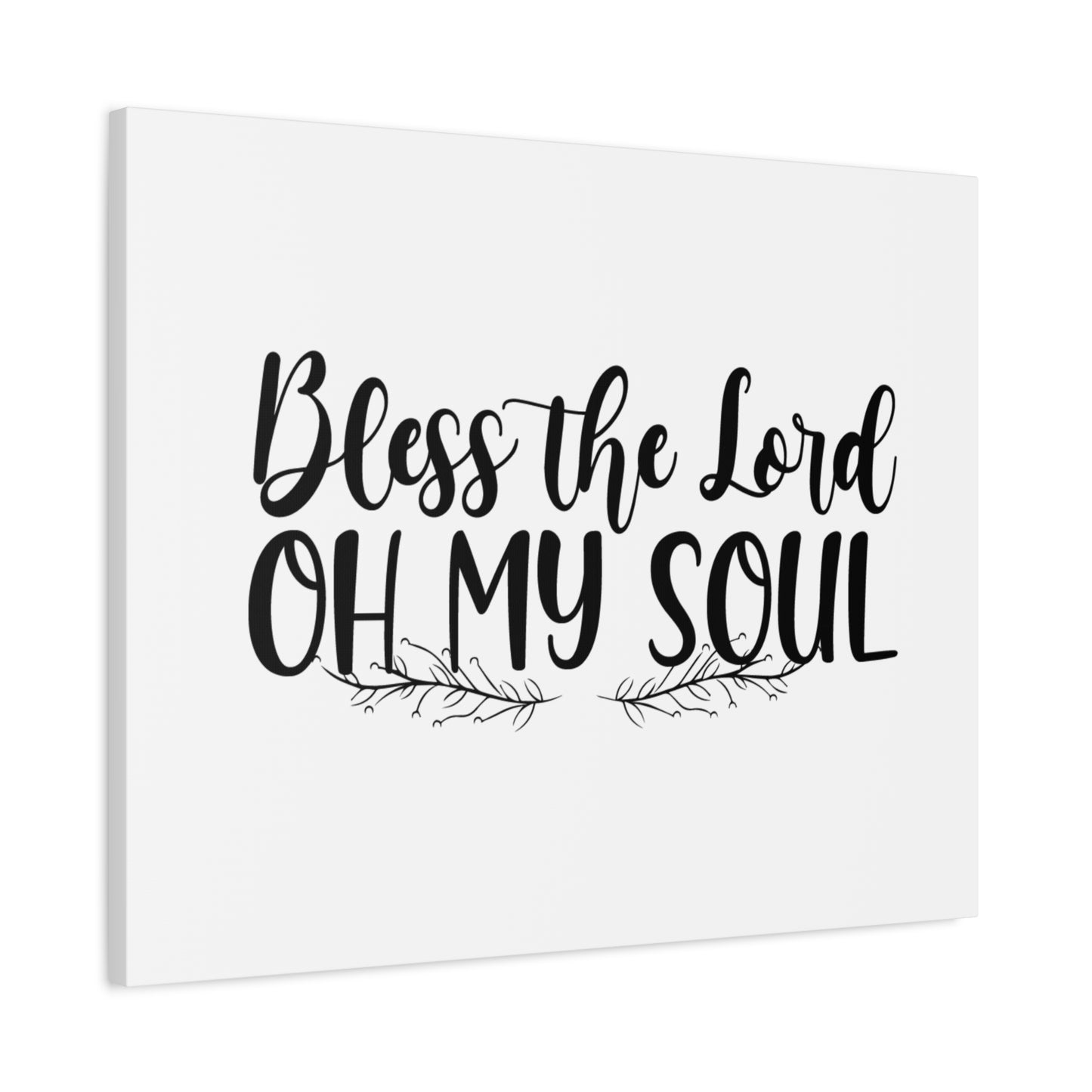 Scripture Canvas Bless The Lord, Oh My Soul Psalm 103:1 Christian Wall Art Bible Verse Print Ready to Hang