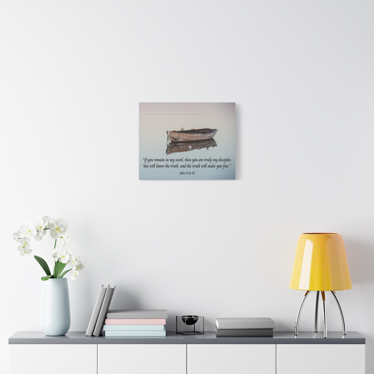 Scripture Walls John 8:31-32 Truth Will Make You Free Bible Verse Canvas Christian Wall Art Ready to Hang Unframed