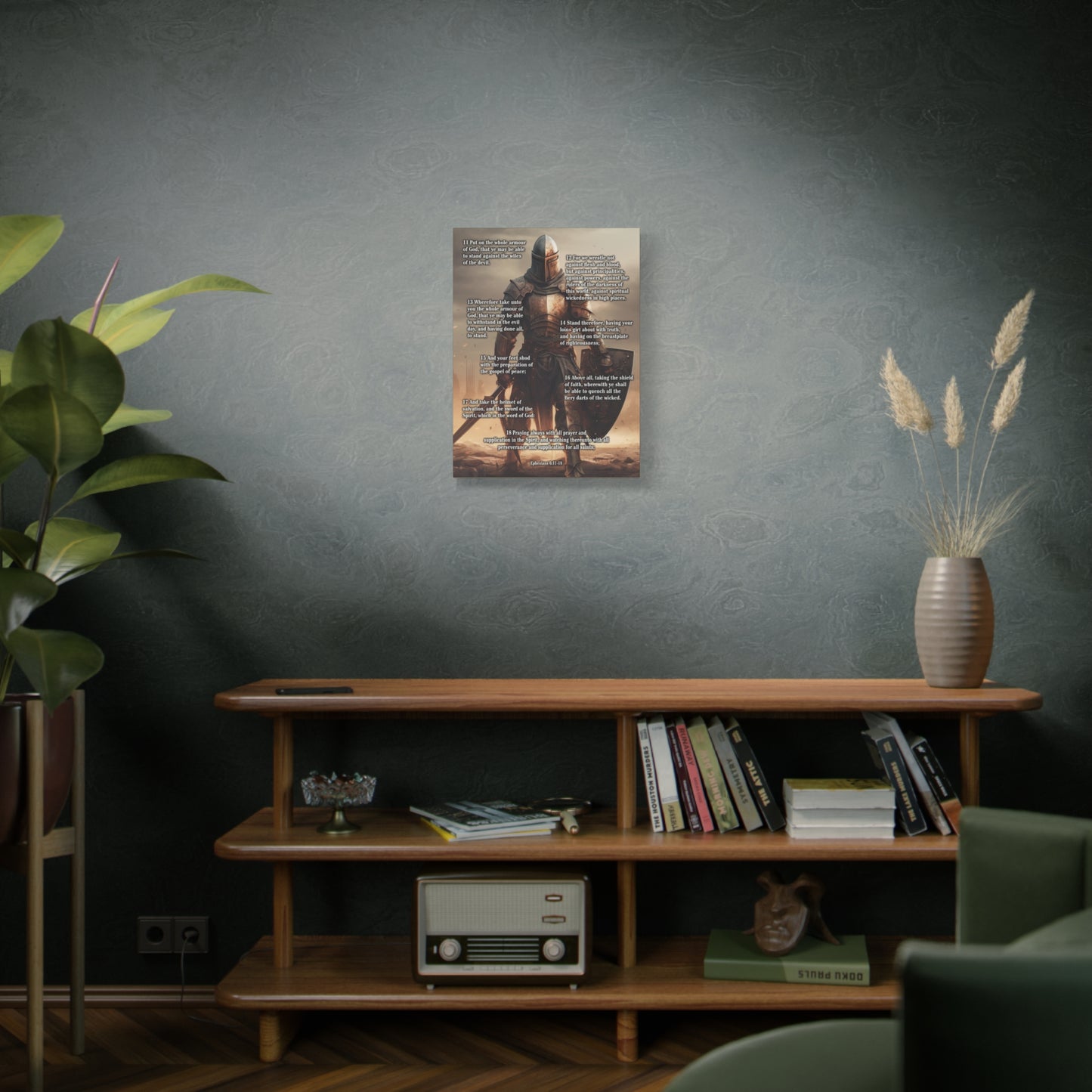 Scripture Walls Armour of God Ephesians 6:11-18 Standing Warrior Christian Wall Art Print Ready to Hang Unframed
