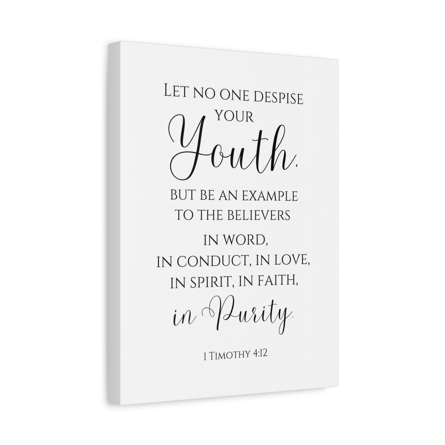 Scripture Walls 1 Timothy 4:12 Be An Example Bible Verse Canvas Christian Wall Art Ready to Hang Unframed