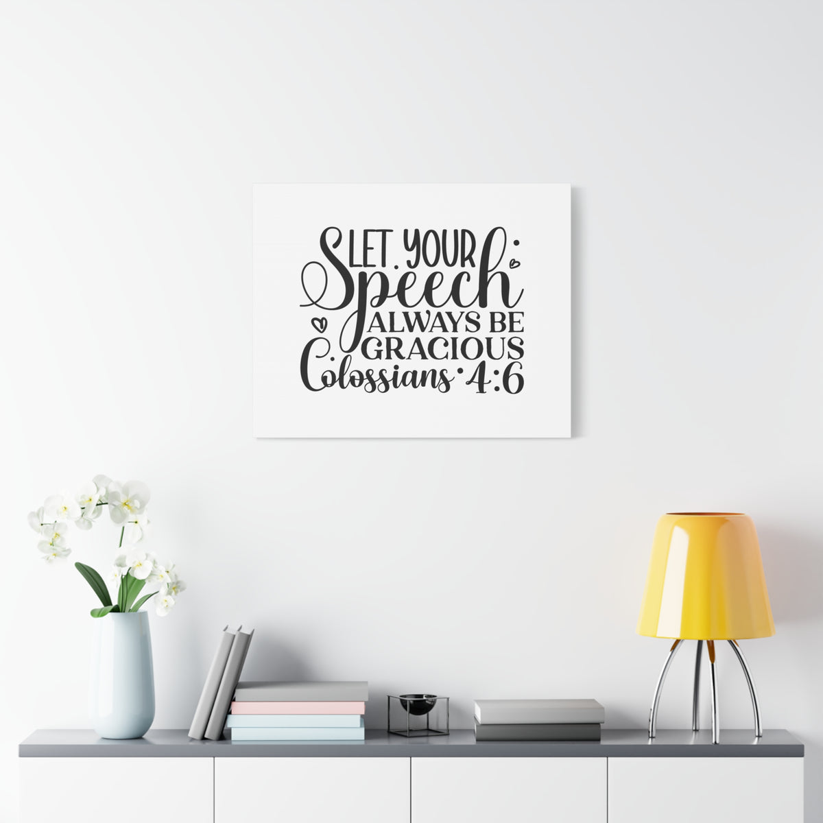 Scripture Canvas Always Be Gracious Colossians 4:6 Christian Wall Art Bible Verse Print Ready to Hang