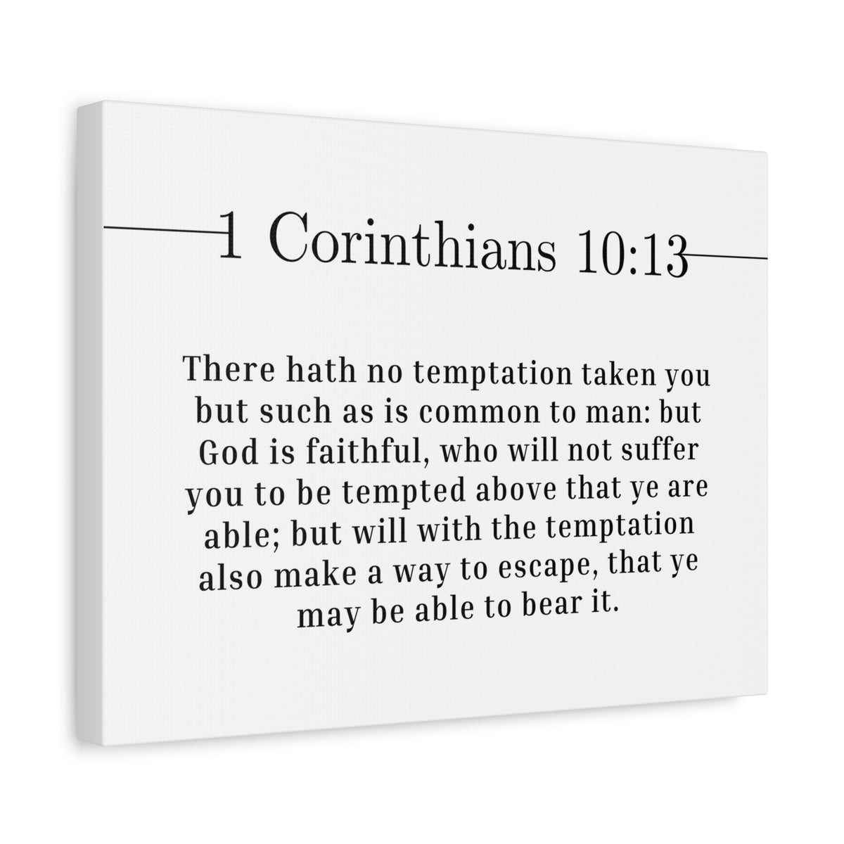 Scripture Canvas God Is Faithful 1 Corinthians 10:13 Christian Wall Art Bible Verse Print Ready to Hang