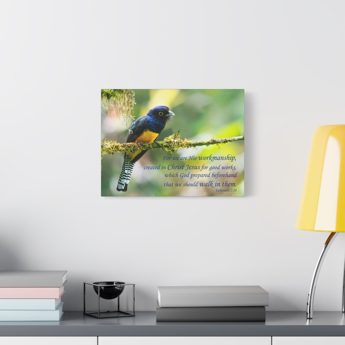 Scripture Canvas For Good Works Ephesians 2:10 Christian Wall Art Bible Verse Print Ready to Hang