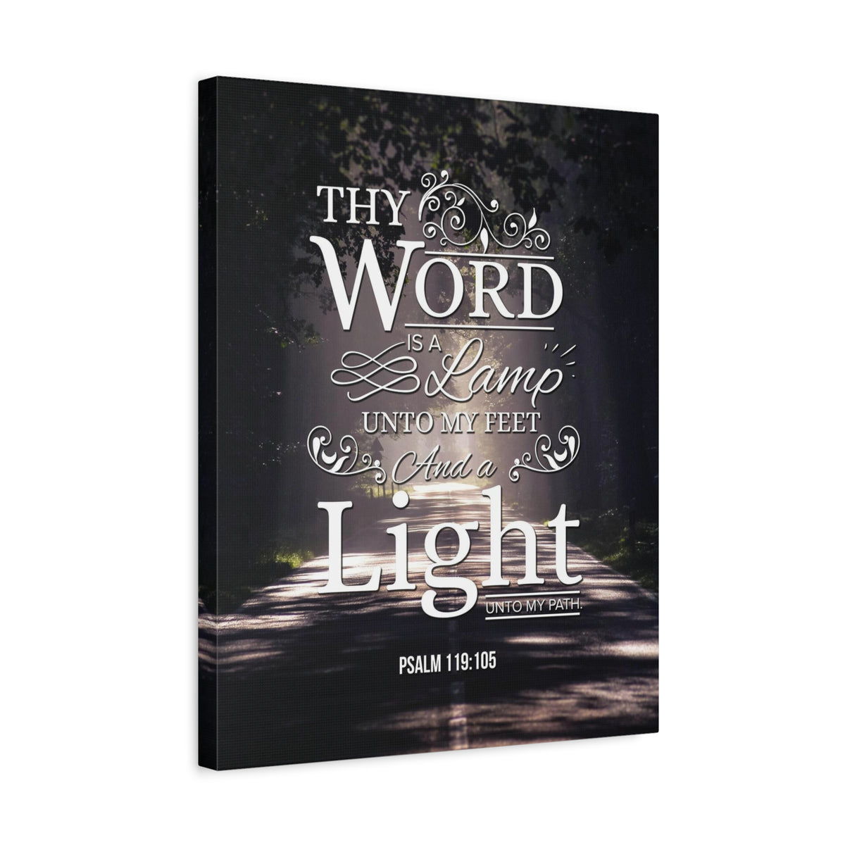 Bible Verse Canvas Thy Word is a Lamp Unto my Feet Psalm 119:105 Bible Verse Wall Art Scripture Art Faith Artwork Christian Home Decor