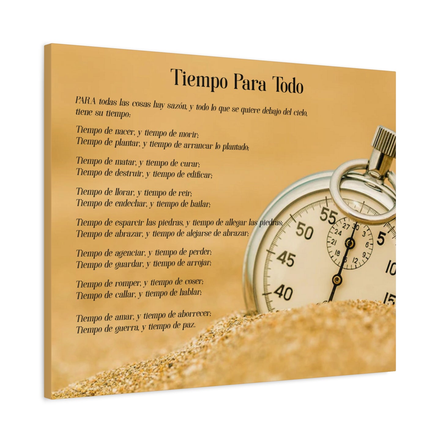 Scripture Walls Tiempo Para Todo Eclesiastés 3:5 Cuadros Cristianos Para Pared En Español, Christian Wall Decor In Spanish, Arte de Jesucristo,