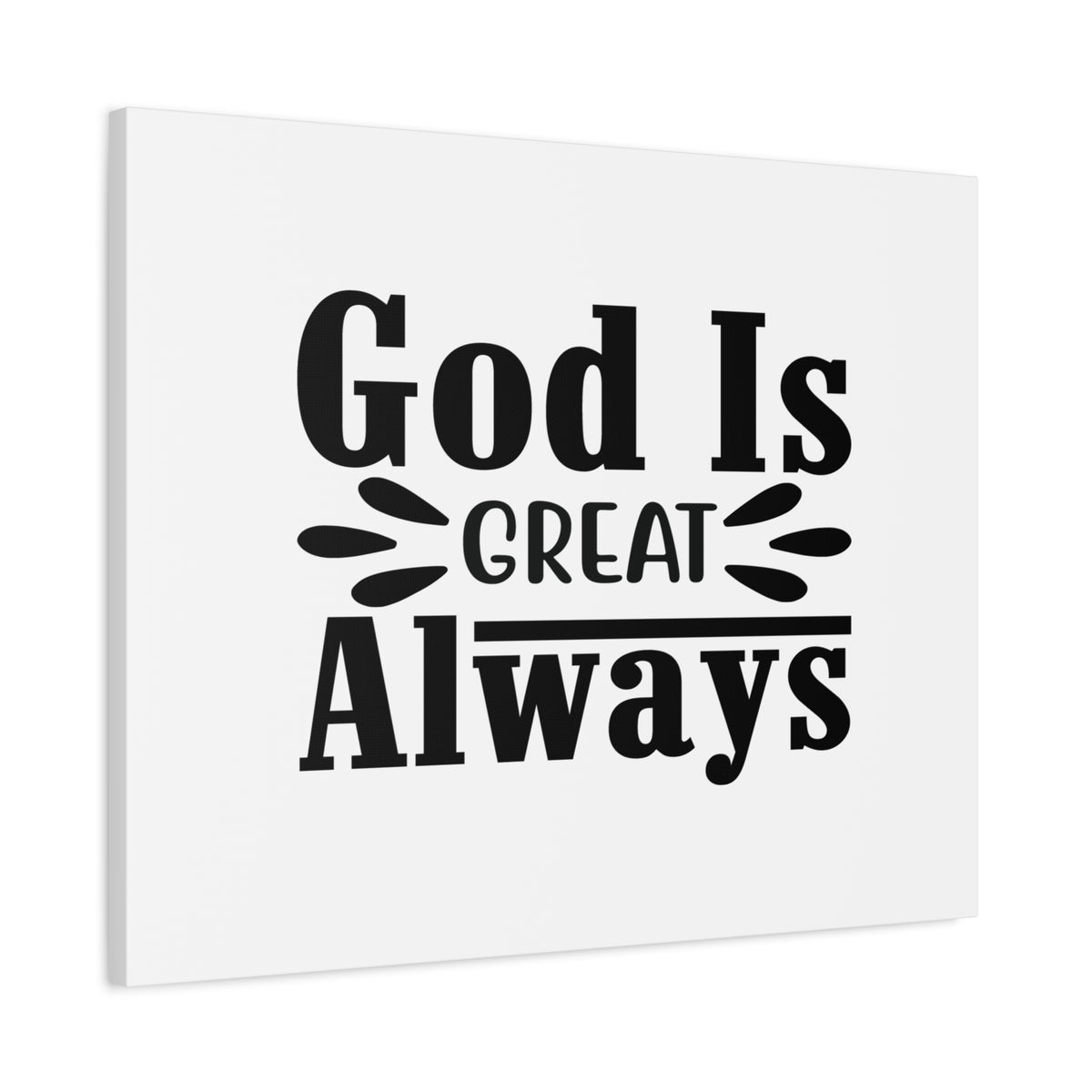Scripture Canvas God Is Great Job 36:26 Always Christian Wall Art Bible Verse Print Ready to Hang