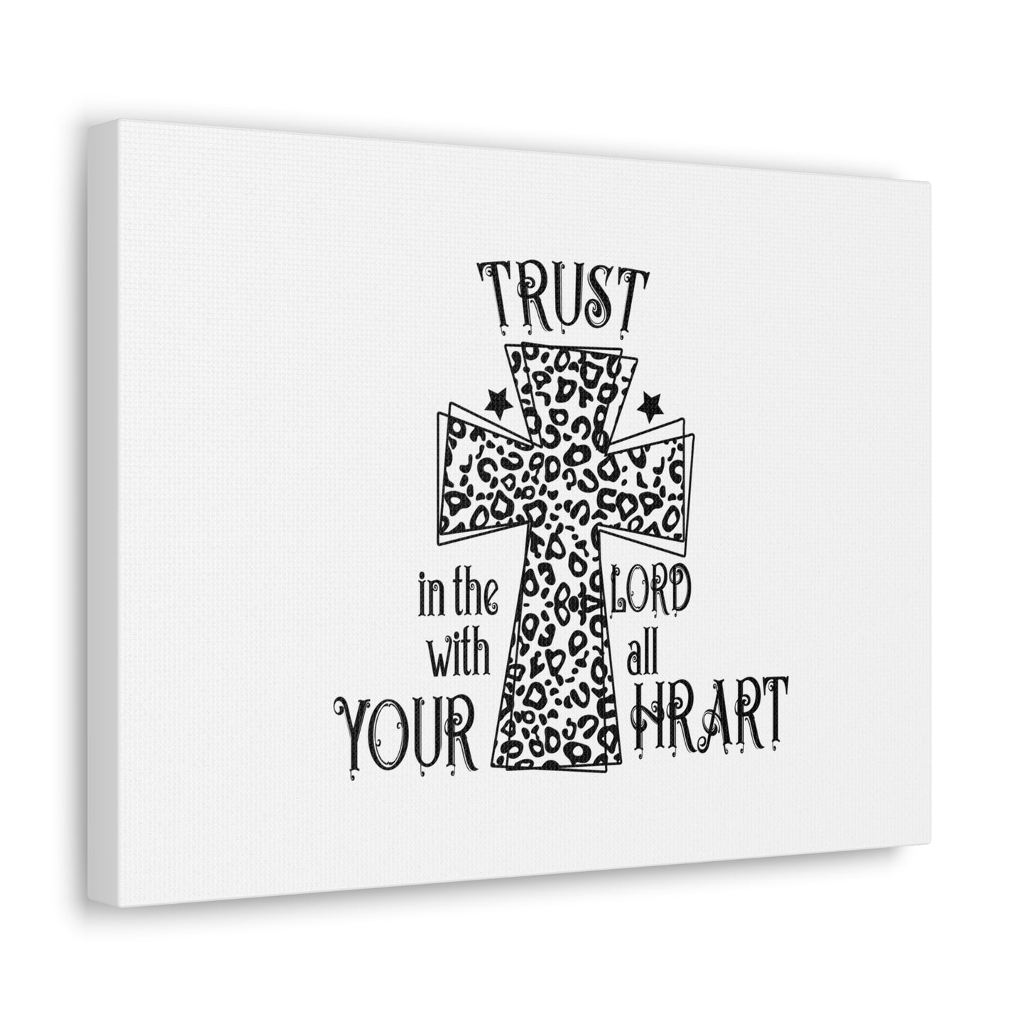 Trust In The Lord Proverbs 3:5 Cross Christian Wall Art Bible Verse Print Ready to Hang