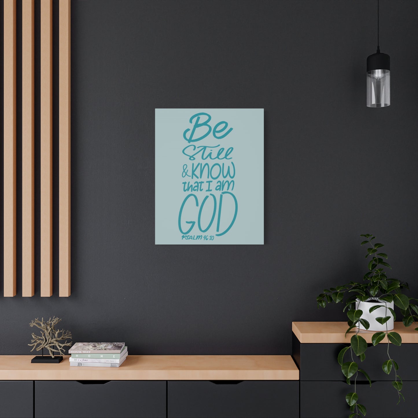 Scripture Walls Know That I Am God Psalm 46:10 Bible Verse Canvas Christian Wall Art Ready to Hang