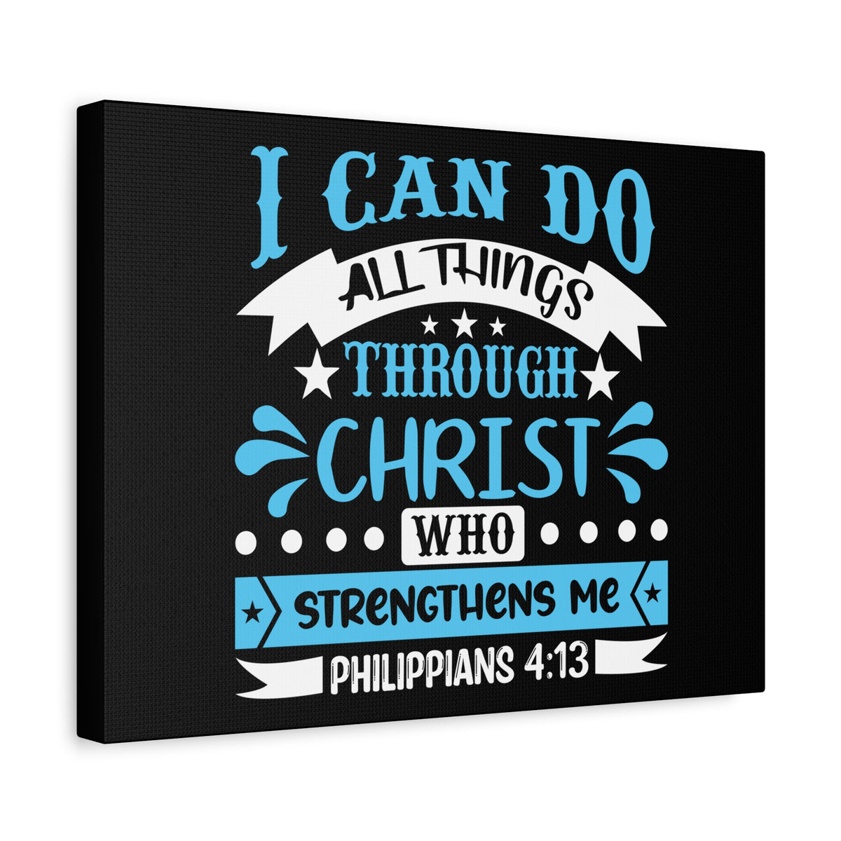 Scripture Canvas I Can Do All Things Philippians 4:13 Christian Wall Art Bible Verse Print Ready to Hang