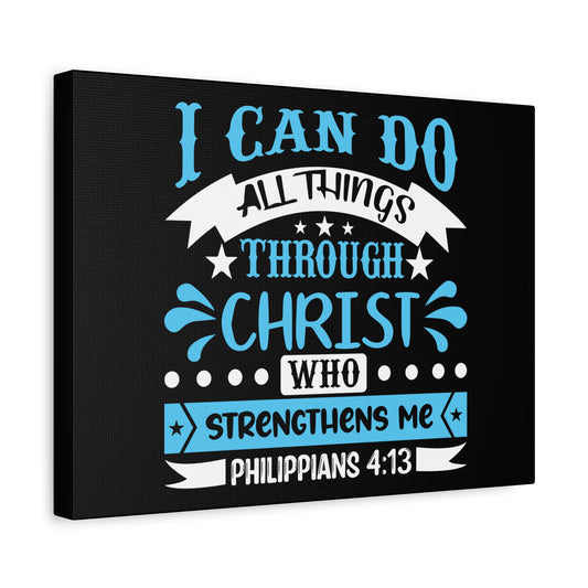 Scripture Canvas I Can Do All Things Philippians 4:13 Christian Wall Art Bible Verse Print Ready to Hang