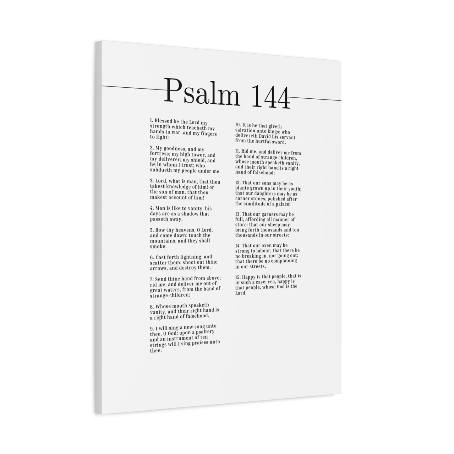 Scripture Canvas Blessed Be The Lord Psalm 144 Christian Wall Art Bible Verse Print Ready to Hang