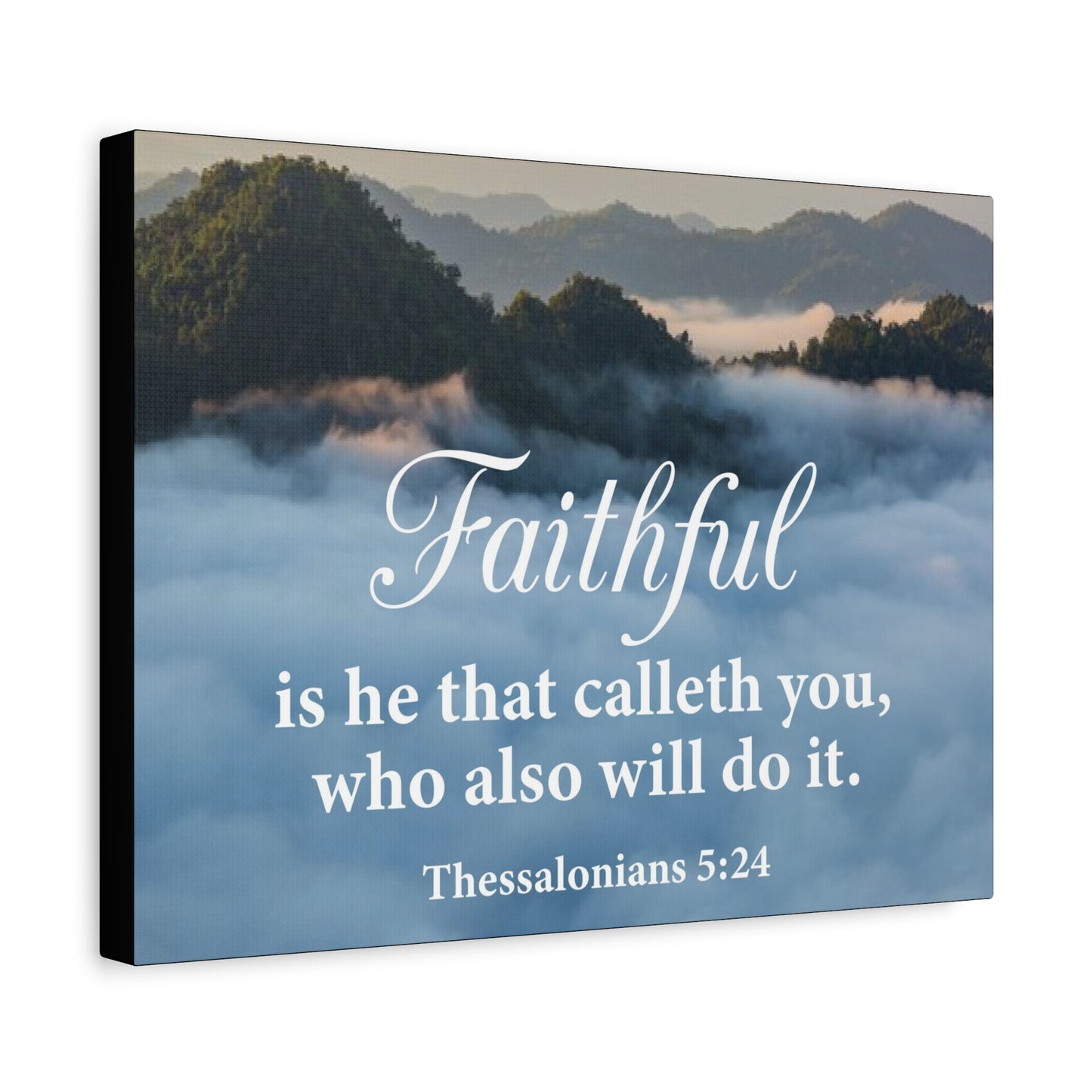 Bible Verse Canvas Faithful 1 Thessalonians 5:24 Wall Art Christian Home Decor