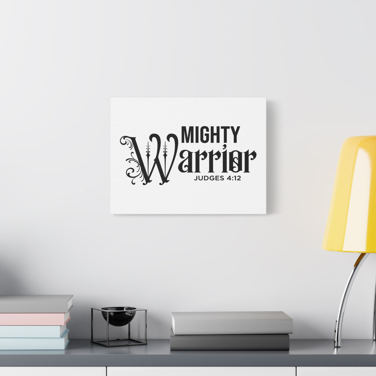 Scripture Walls Mighty Warrior Judges 4:12 Bible Verse Canvas Christian Wall Art Ready to Hang Unframed