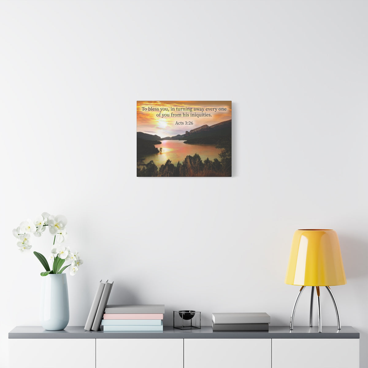 Scripture Canvas To Bless You Acts 3:26 Christian Wall Art Bible Verse Print Ready to Hang