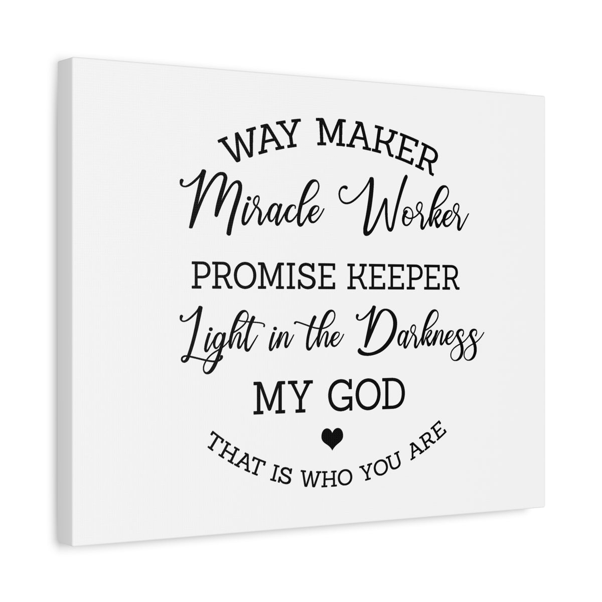 Scripture Canvas Way Maker Isaiah 43:16 Christian Wall Art Print Ready to Hang