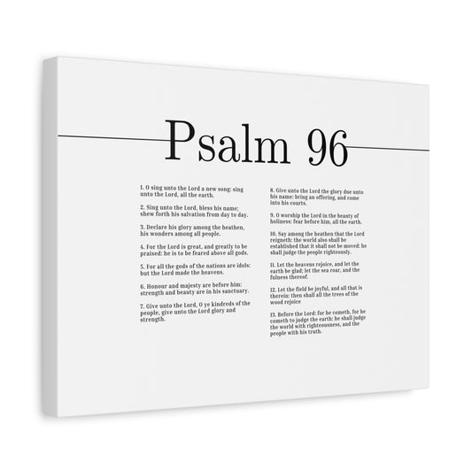 Scripture Canvas The Lord Made The Heavens Psalm 96 Christian Wall Art Bible Verse Print Ready to Hang