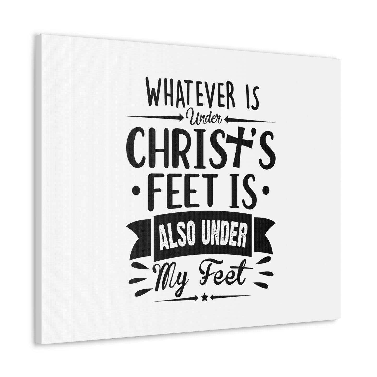Under Christ's Feet Ephesians 1:22 Cross Christian Wall Art Bible Verse Print Ready to Hang