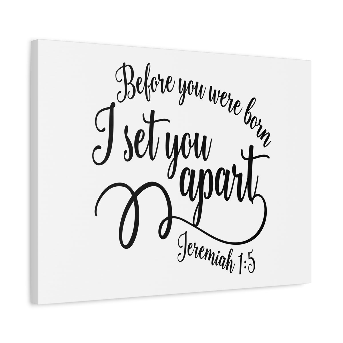 Scripture Canvas Set You Apart Jeremiah 1:5 Christian Wall Art Bible Verse Print Ready to Hang