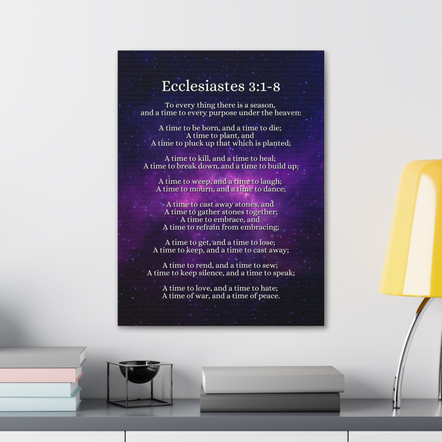 Time For Everything Universe Ecclesiastes 3:2 Bible Verse Canvas Christian Wall Art Ready to Hang