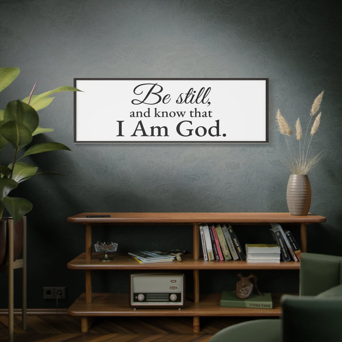 Scripture Walls Be Still Psalm 46:10 White Bible Verse Canvas Christian Wall Art Ready to Hang Unframed