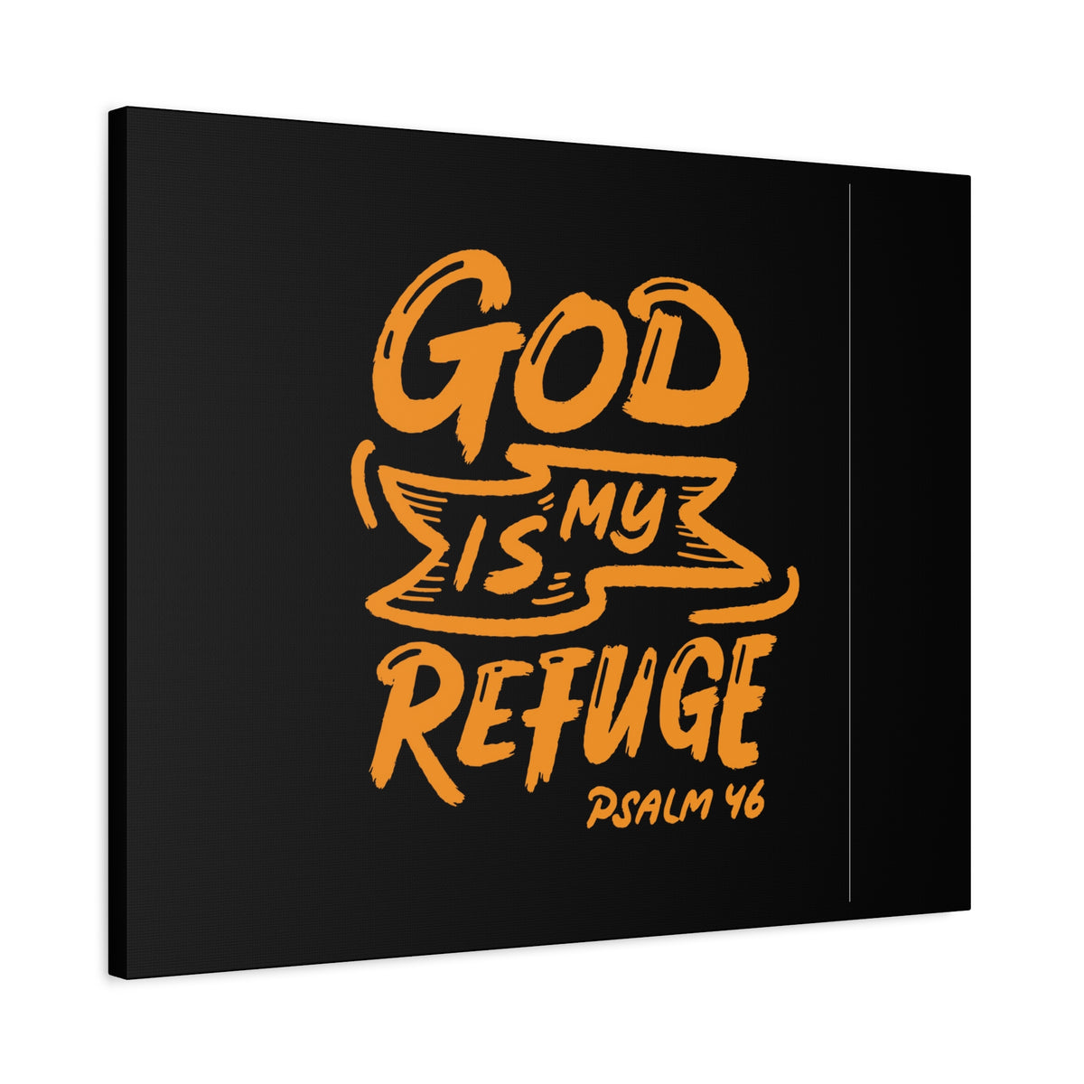 Scripture Canvas My Refuge Psalm 46 Christian Wall Art Bible Verse Print Ready to Hang