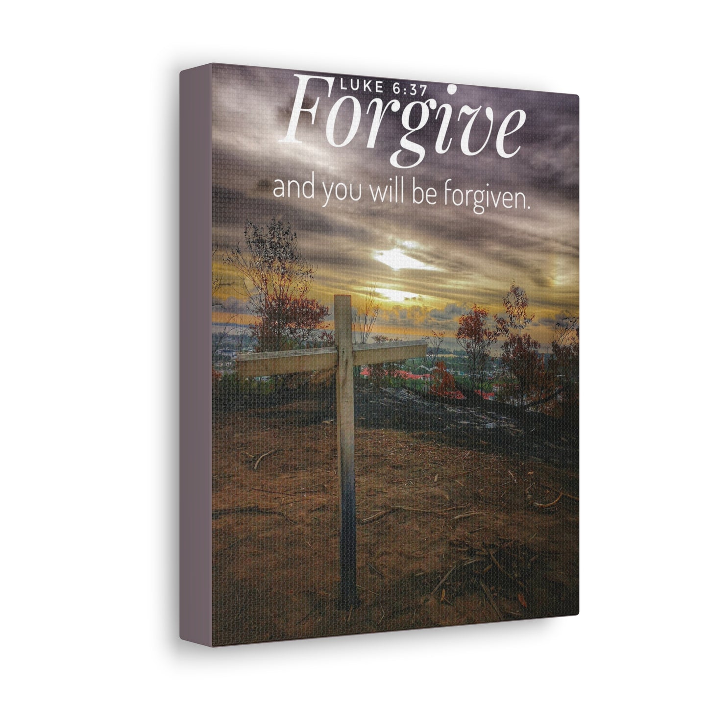 Will Be Forgiven Luke 6:37 Bible Verse Canvas Christian Wall Art Bible Verse Print Ready To Hang