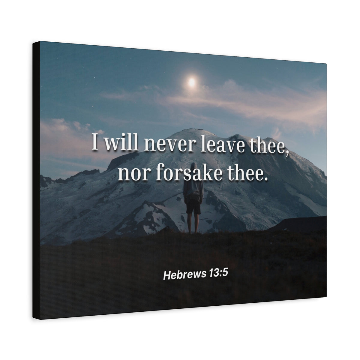 Scripture Canvas Be Content Hebrews 13:5 Christian Wall Art Bible Verse Print Ready to Hang