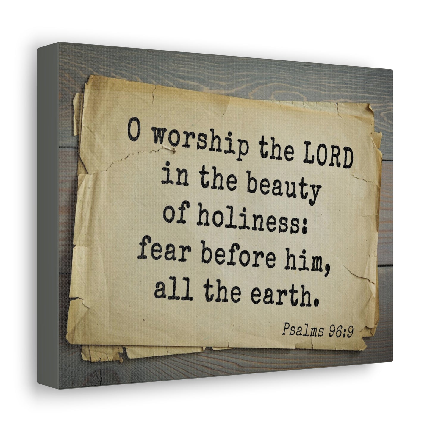 Worship The Lord Psalms 96:9 Bible Verse Canvas Christian Wall Art Bible Verse Print Ready To Hang